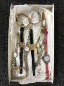 A box of lady's various wrist watches