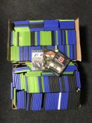 Two boxes of Playstation and Xbox games