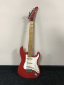 An Epiphone Gibson Strat electric guitar