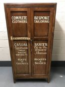 An early 20th century and later Tailors/Haberdashery cabinet,
