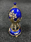 A silver-gilt and enamelled Franklin Mint House of Faberge Kingdom of the Unicorn Imperial Jeweled