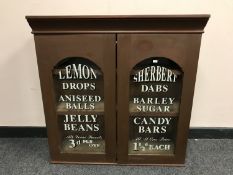 A painted pine shop cabinet 'Lemon Drops',