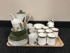 A tray of English pottery tea service, Paragon Athena ware,