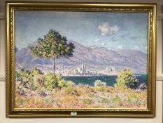 An Artagraph picture - Coastal landscape, framed.