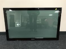 A Samsung 42 inch plasma TV with remote (no lead or table stand)
