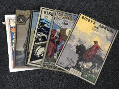 Five editions Bibby's Annual dated framed 1912 to 1916,