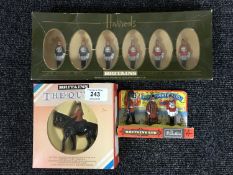 Three boxes of vintage Britains lead figures - Royal Guards etc
