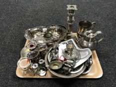 A tray of 20th century plated ware