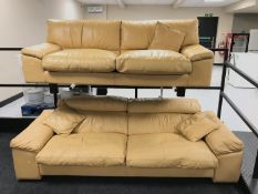 Two 1970's Tetrad leather settees