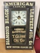 A 19th century and later American wall clock