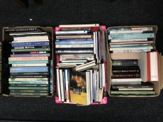 Three boxes of hard back books - antiques, royalty,