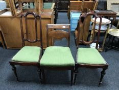 A pair of 19th century continental bedroom chairs,