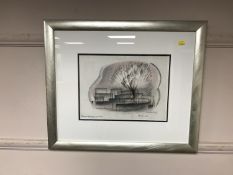 Adrian Hill : Me Thinks, pastel, 24 cm x 33 cm, signed, framed.