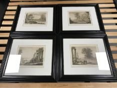 A set of four framed black & white prints after John Boydell (engraver)