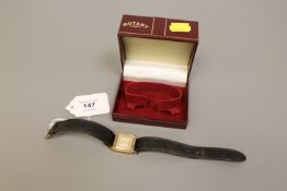 A gents vintage 9ct gold Rotary wristwatch,