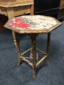 An Aesthetic bamboo octagonal occasional table