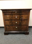 A 19th century mahogany four drawer chest on bracket feet, 90 cm.