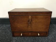 A Victorian mahogany table casket fitted a drawer