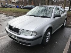 A Skoda Octavia Classic TDi 5 door hatchback registration NU54 YVF. 1900 cc. Silver. Diesel.