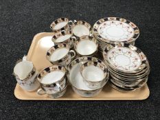 A tray of forty-one piece Melba tea service