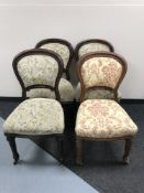 Four antique mahogany dining chairs