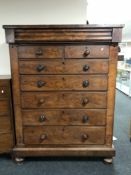A Victorian mahogany eight drawer Scotch chest CONDITION REPORT: This measures