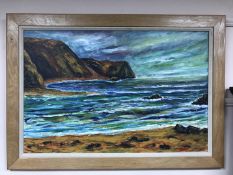 Ian Anderson : Durgal Dower, oil on board, signed, dated '97, framed.