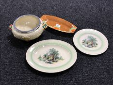 Two Clarice Cliff plates,