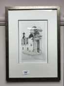 An etching depicting St. Cuthbert's Society, Durham, 13.