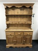 A pine kitchen dresser