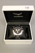A stainless steel Aquaswiss Chronograph wristwatch,