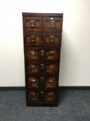 A eight drawer contemporary narrow chest