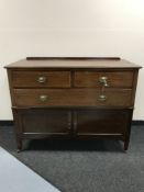 A Victorian inlaid mahogany linen chest