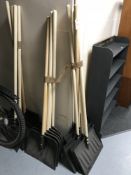 Fifteen snow shovels