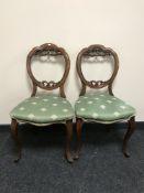 A pair of Victorian drawing room chairs