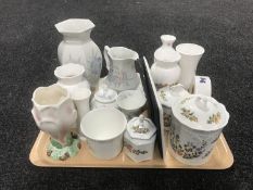 A tray of Aynsley Little Sweetheart and Cottage Garden china and a selection of Royal Winton china