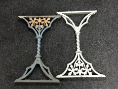 Sixteen vintage cast iron balustrades