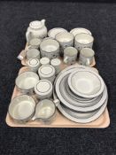 Two trays of thirty eight pieces of Hornsea oven to table ware