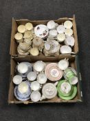 A large quantity of English bone china (two boxes)