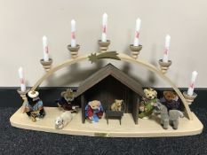 A Steiff limited edition nativity scene number 173/750, boxed.