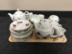 A tray of twenty-four pieces of Royal Worcester Evesham tea china