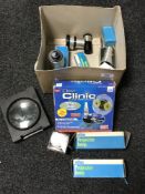 A box of atlas and mazda projector lamp bulbs