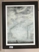 Mark Elliott : The Mill Worker, oil on board, 41 cm x 29 cm, signed, framed.