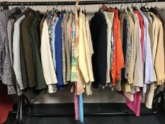 A rail of lady's designer clothing with makes including Viyalla, Cavita, Vera Mont,