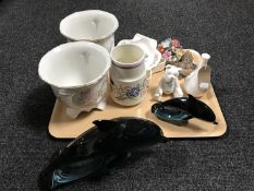 A tray of Wade tortoises, Wedgwood Kutani dish, together with a Wedgwood star shaped dish,