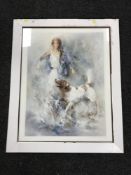 A collection of picture frames and prints, Willem Haenraets framed photograph the Tyne etc.