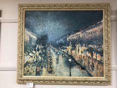 An Artigraph Edition : Boulevard at night, framed.