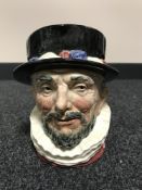A large Royal Doulton character jug - The Beafeater