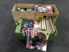 Three boxes of comics, 2000AD,