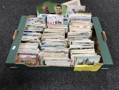 A box of twentieth century postcards